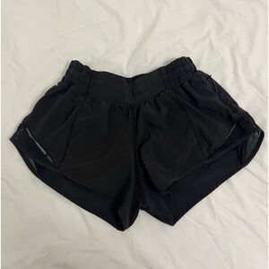 Black Lululemon Hotty Hot Shorts